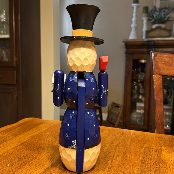 Vtg  Christmas Snowman Nutcracker. 13” high - Picture 3 of 4